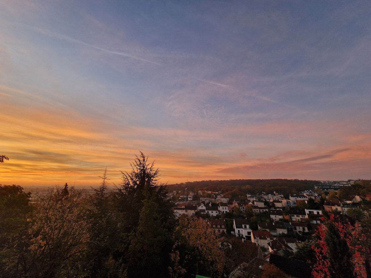 Coucher de soleil sur la vallée